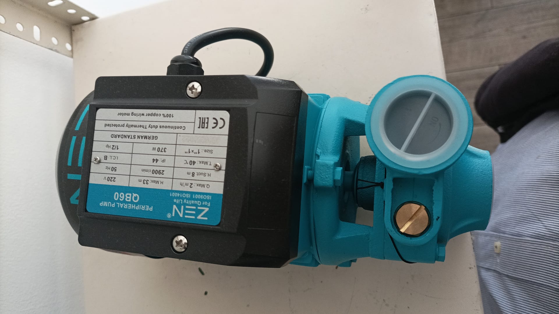 Bomba centrífuga periférica ZEN 0.5 HP (QB60) - Imagen 3